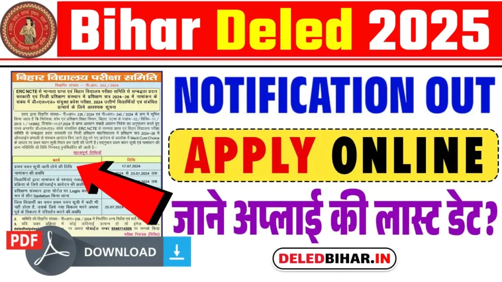 Bihar DELED Notification 2025